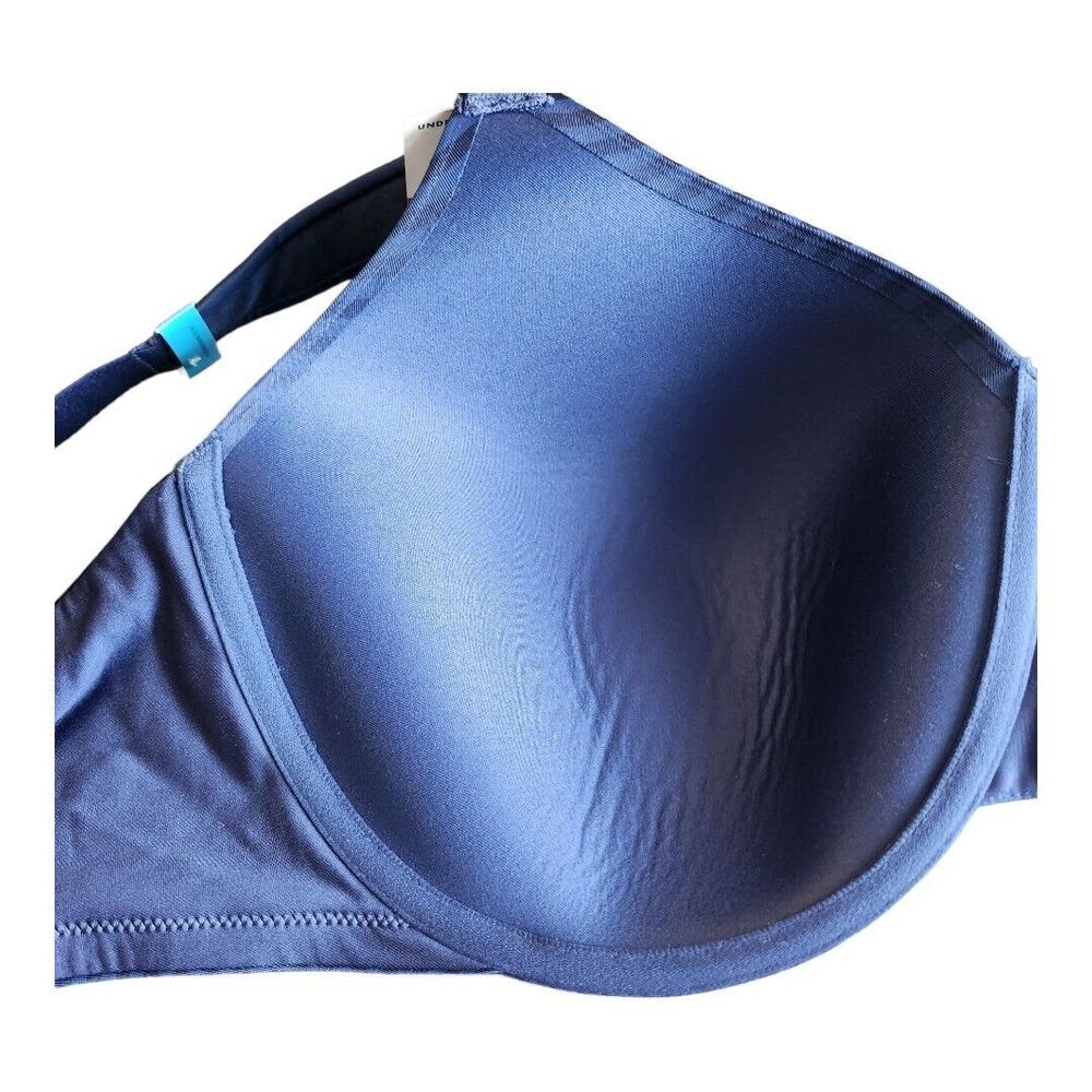 NEW Playtex Secrets All‎ Over Smoothing Bra Underwire 36DDD Navy Blue 4747 NWT - Picture 5 of 11